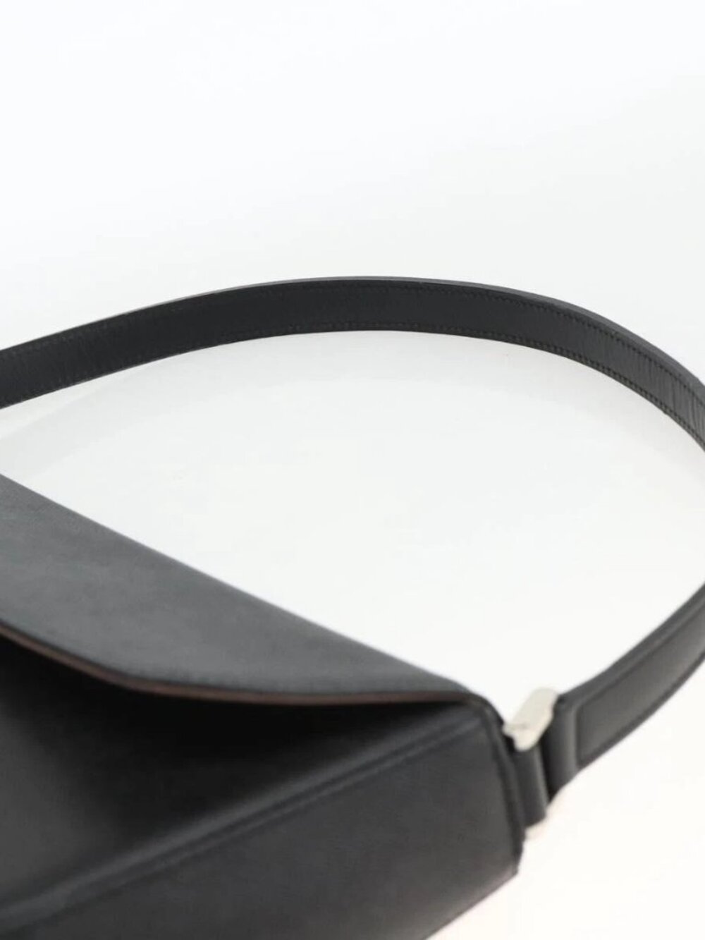 BURBERRY Shoulder Bag Leather Black Silver Auth ep13804 - Picture 9 of 16